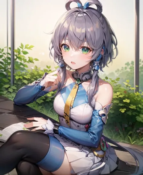((masterpiece)), (((best quality))), ((extremely detailed)), colorful, hdr, 1girl, solo, luotianyi (koushiki), <lora:luotianyi_koushiki:0.6>, (koushiki thighhighs:1.2),