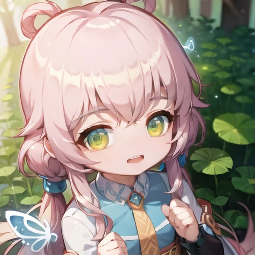 (masterpiece:1.6), absurdres,
chibi, outdoors, magical, forest, light particles, from above, running, butterfly,
<lora:maplestoryStyle_v30:0.9> <lora:LuotianyiKoushiki_v1:0.6>
