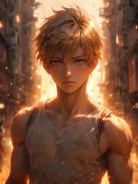 (((masterpiece))) , (((best quality))) , anime style, 2d, Emotionally Charged Crowded muscular good-looking 1boy, solo, he is wearing his [Industrial|Futuristic] Hennin, It looks Illuminating on him, key visual, great light, very inspirational, fine detail, intricate artistic color, dynamic cinematic perfect background