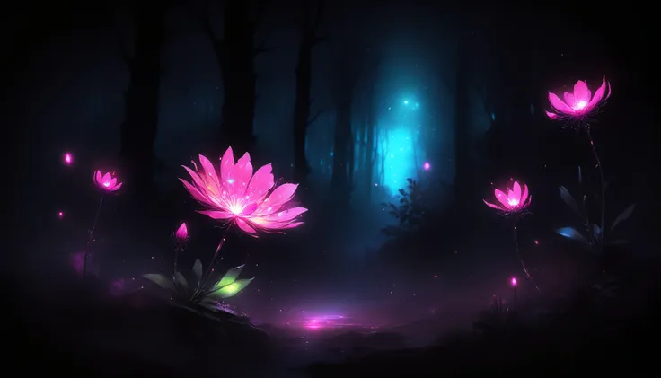 <lora:magical_vibrance_XL:1> <lora:DarkestDungeonSDXL:0.2> ddstyle (masterpiece, top quality, best quality, official art, beautiful and aesthetic:1.2), <lora:crayons_v1_sdxl:0.6> Ink illustration, bioluminescent pink flower, fabulous night forest, magical radiance, Concept art,depth of fieldm, realistic, cinematic lighting, soft shadows,fractal, colorful, depth of field , vivid colors, volumetric lighting, ink stains, ink splatters, ink runs, ink spots, faded ink linquivera
