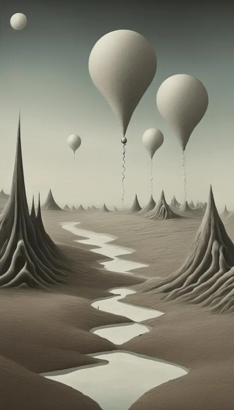 <lora:Everly Heights Comics:1> Surrealist art of a dream-like sequence in a bizarre landscape, cinematic composition.