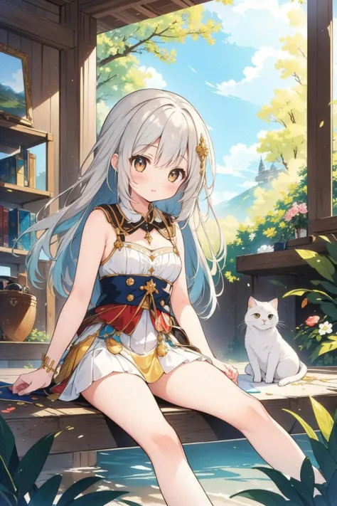 1girl, [ (fantasy art stylized by Herman Kruyder:1.3) and (Alex Alemany:1.0) ::16], epic Painting, elegant, medium close-up shot of a Contemplative [Aggressive|Flirty] ([Scottish Fold Cat|sole] of [Konami|Sea]:1.3) with Silver images, indoors and Poplar background, Fierce roots and forest, Spring, Panorama, ultrafine detailed, Shameful, Junglecore, Dramatic spotlight, pinhole lens, Polychromatic, halftone texture, Rule of Thirds, in the style of Laocoön, "In the symphony of authenticity, we find the courage to be ourselves, embracing our uniqueness and celebrating our truth.", adobe lightroom, Flickr, pleasant