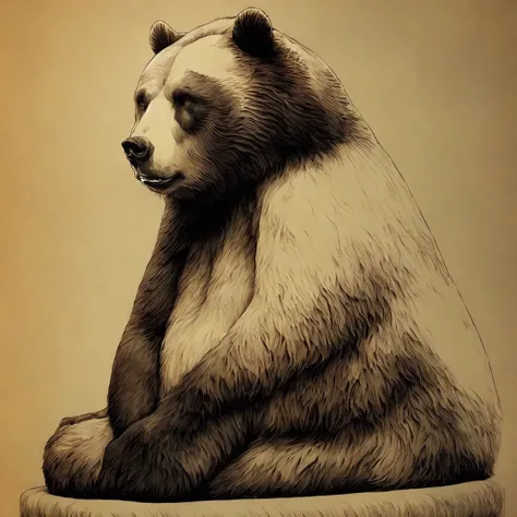 a bear seating
highres, hq, highly detailed, masterpiece,
<lyco:kangmeng:1>
