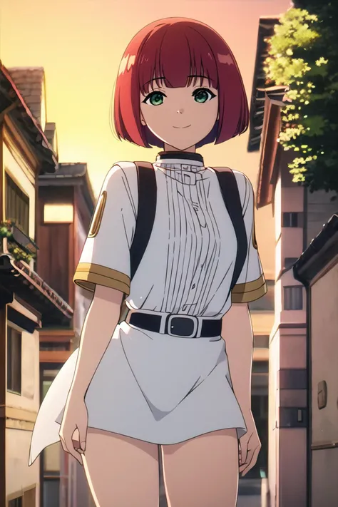 (high quality, high resolution:1.3), 4k, masterpiece, outdoors, scenery,
BREAK
<lora:Frieren_Style-19:1>, 1girl, solo, upper body, medium hair, standing, bob cut, red hair, green eyes, small breasts, looking at viewer, thighs, smile,<lora:NoiseOffset_v2:1.0><lora:NoiseOffset_v2:1.0>