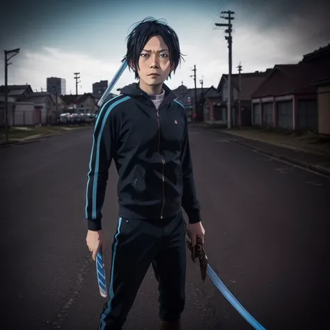 <lora:yato02-000025:0.8>, yato, 1boy, epic fight, hdr shadows, cinematic light, front view, detailed background, intricate details, sunny day, (looking at viewer:1.3), katana, outdoors, blue eyes, (smug:0.1), short hair, (high detailed skin:1.2),left-to-right manga, horror background, shadow monsters, creepy monsters, toxic colors neon monsters, side view, (blue eyes:1.3)