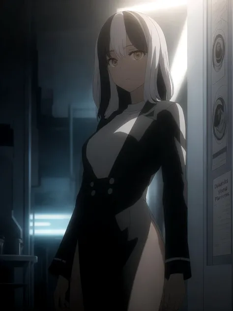 1girl, (shapely body), (solo), 19 years old, hdr, <lora:Ryouko_Kuriba_V3:0.7>, ((suit)), epic realistic, RAW, analog, dim light, neon lamps, (1 person), (((night))), blinding lights, relaxed posture, people in the background, dark lighting, neon advertising, advertising posters, advertising hologram, realistic shadows, stands in the semi-darkness of a ruined building, ((highly detailed skin, skin details)), sharp focus, 8k UHD, DSLR, high quality, film grain, Fujifilm XT3, soft cinematic light, adobe lightroom, photolab, hdr, intricate, highly detailed, (depth of field:1.4), faded, (neutral colors:1.2), (hdr:1.4), (muted colors:1.2), hyperdetailed, (natural skin texture, hyperrealism, soft light, sharp)