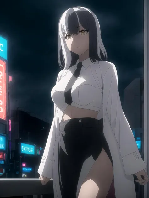 1girl, (shapely body), (solo), 25 years old, hdr, <lora:Ryouko_Kuriba_V3:0.7>, epic realistic, RAW, analog, dim light, neon lamps, (1 person), (((night))), blinding lights, relaxed posture, people in the background, dark lighting, neon advertising, advertising posters, advertising hologram, realistic shadows, stands in the semi-darkness of a ruined building, ((highly detailed skin, skin details)), sharp focus, 8k UHD, DSLR, high quality, film grain, Fujifilm XT3, soft cinematic light, adobe lightroom, photolab, hdr, intricate, highly detailed, (depth of field:1.4), faded, (neutral colors:1.2), (hdr:1.4), (muted colors:1.2), hyperdetailed, (natural skin texture, hyperrealism, soft light, sharp)