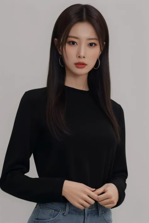 best quality, masterpiece, ultra high res, (photorealistic:1.4), hyewon1 a woman, light eye makeup, looking at the viewer, upper body photo, black longsleeves, at the streets, <lora:hyewonX3.0:1:lbw=FACES>