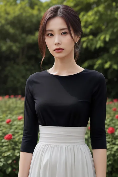 ((Best Quality, 8K, Masterpiece: 1.3)), , 1girl, Perfect Beauty: 1.4, Slim Abs: 1.1, ((Deep Black Hair)), (White Dress: 1.4), (Outdoor, Night: 1.1), Ultra-fine face, fine eyes, double eyelids, eyebrows like early spring willow leaves, often with rain hatred clouds, face like March peach blossoms, hidden amorous moonlight. slender waist Yuena, restrained swallow lazy warbler; The sandalwood is light and seduces the bees wildly. Jade appearance enchanting flower interpretation, fragrant jade fragrance, Song dynasty strokes
