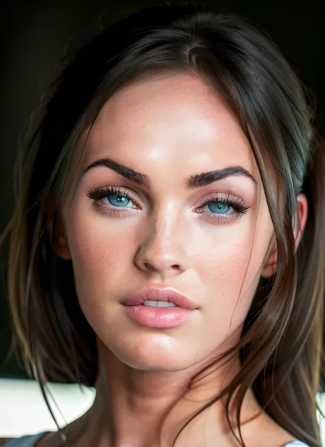 portrait of Megan Fox, epic (photo, studio lighting, hard light, sony a7, 50 mm, matte skin, pores, colors, hyperdetailed, hyperrealistic), <lyco:Megan Fox:1>