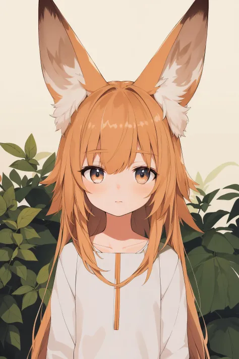 (masterpiece:1.0), (highest quality:1.12), (HDR:1.0), 1girl, solo, flat colors, colorful, animal ear fluff, solo, plants, (tan), gradient background, smooth lighting, (splash art:0.8), portrait, (upper body:0.85), (random:1.4)