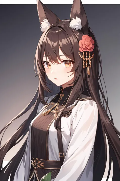 (masterpiece:1.0), (highest quality:1.12), (HDR:1.0), 1girl, solo, flat colors, colorful, animal ear fluff, solo, plants, (coral), gradient background, smooth lighting, (splash art:0.8), portrait, (upper body:0.85), (random:1.4)