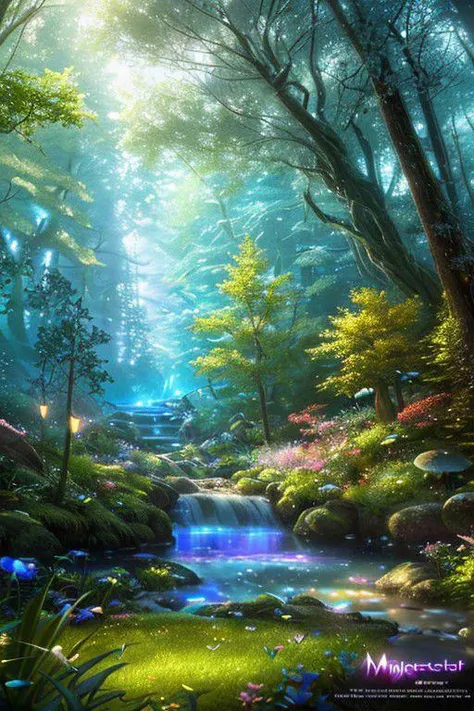 masterpiece, best quality, high quality,extremely detailed CG unity 8k wallpaper, An enchanting and dreamy scene of a fantasy forest, with towering trees, glowing mushrooms, and hidden fairy glens, creating a sense of mystique and enchantment, artstation, digital illustration, intricate, trending, pastel colors, oil paiting, award winning photography, Bokeh, Depth of Field, HDR, bloom, Chromatic Aberration ,Photorealistic,extremely detailed, trending on artstation, trending on CGsociety, Intricate, High Detail, dramatic, art by midjourney