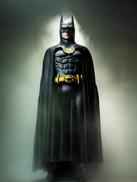 photo of Batman, Gothic London, mist, fog, low light, shadows, <lora:Batman89-000003:0.85>, silhouette