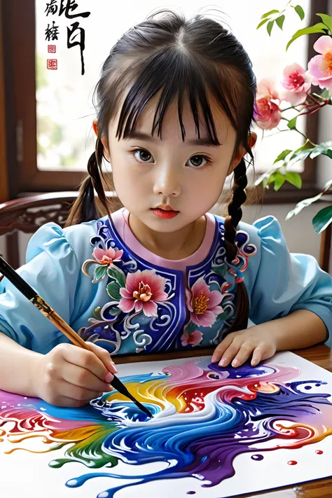 Colorful, multiple colors, intricate detail, splash screen, photorealistic, intricately detailed fluid gouache painting, calligraphy, acrylic, watercolor art,
masterpiece, best quality, 1girl,  <lora:kwFemaleBeta42_SDXL_v1:1>, 
chinese