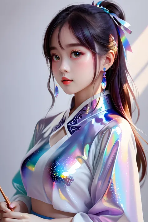 iridescent painting, prismatic, holographic, chromatic aberration,
masterpiece, best quality, 1girl,  <lora:kwFemaleBeta42_SDXL_v1:1>, 
chinese,waifu