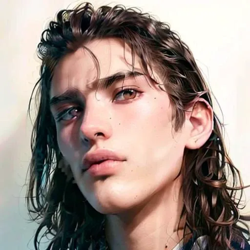 Pretty Boy portrait, Handsome man, wide heavy jaw, massive jaw, sharp facial features, long wide chin, thin masculine lips <lora:PrettyBoy:1.2> <lora:samdoesartsSamYang_offsetRightFilesize:0.1>
