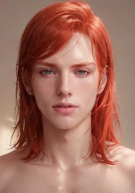 portrait of men, caucasian men, red hair, <lora:prettyBoy:0.7>, beautiful face (8k, RAW photo, best quality, masterpiece:1), (realistic, photo-realistic:1), ultra-detailed, (high detailed skin:1), 8k uhd, dslr, soft lighting, high quality, film grain, long hair, slightly open mouth, brutal, extrs thin lips, angry expression,