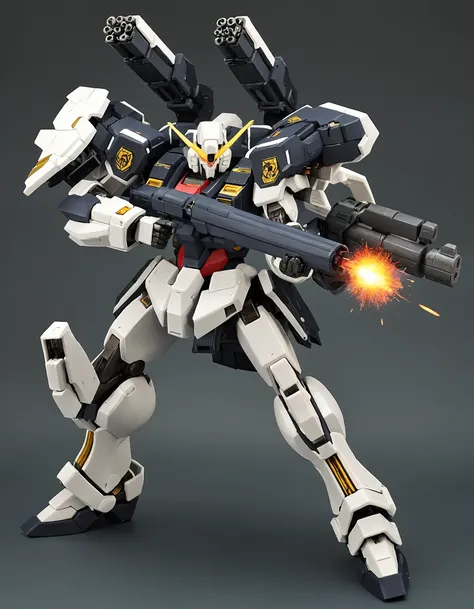 (A-RRS1.8), (a heavy mech:1.6), (hawken:1.6), (detail mecha armor:1.6), glowing red eyes, (battle scene:1.5), (full body:1.5), (fighting pose:1.8), clenched hand, mechanical parts, robot joints, (holding huge weapons:1.5), best quality, masterpiece, highly detailed, ultra-detailed, (Detailed eye:1.2), (huge mechanical weapon:1.3), (detailed armor:1.8), (detailed shield:1.2), (detailed weapon:1.2), (huge mechanical gun:1.2), <lora:srdxl_v2_7_5a01_for_amgxl3:0.8>