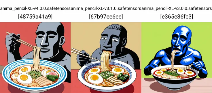 moai eating ramen