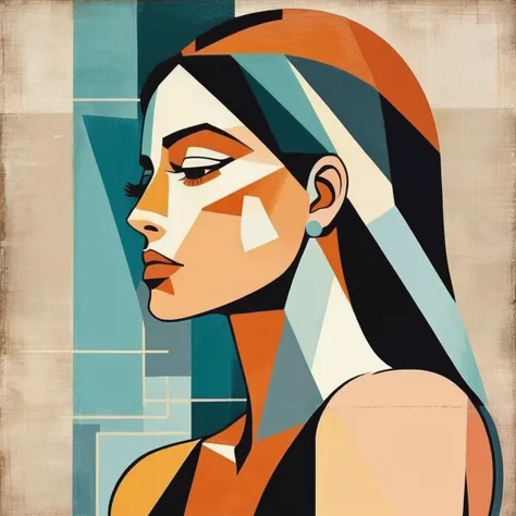 Picasso cubism art of a woman,subtle colors, minimalist, faint,   olxdunne,    <lora:oliviadunne_juggerX_xl_1_st_wocap-olxdunne-000081:1>