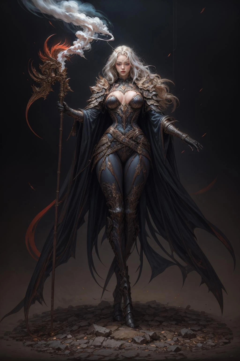 masterpiece, official art, unity 8k wallpaper, ultra detailed, beautiful and aesthetic, best quality, intricate details, portrait of the most beautiful form of chaos, elegant,(knight:1.2), a brutalist designed, vivid colours, romanticism, by james jean, roby dwi antono, ross tran, francis bacon, michal mraz, adrian ghenie, petra cortright, gerhard richter, takato yamamoto, ashley wood, atmospheric, dynamic pose, dynamic angle
1girl, Nude, crotch, cameltoe, NSFW:1.4, peacock:1.4, blue_bird, red_roses, big boobs, (Waist_length hair ), (messy white hair), (full body:1.3) ,cxg,
(negative space), (limited colour palette), (dynamiccolour smoke:1.4)
dark studio, <lora:eclipse fire :0.45> <lora:knight_v4.1SD:0.9>