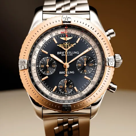 <lora:W4tch35_05XL-final:1>,an advertising photograph of a beautiful (W4tch35:1.2) as a (breitling:1.3) watch,on a watch stand,with detailed movement,medium shot,tilt shift,bokhe,8k wallpaper,masterpiece,photorealistic,HDR UHD,high contrast,hyper realistic,volumetric lighting,