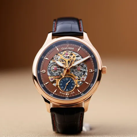 <lora:W4tch35_05XL-final:1>,an advertising photograph of a beautiful (W4tch35:1.2) as a (gauss:1.3) watch,on a watch stand,with detailed movement,medium shot,tilt shift,bokhe,8k wallpaper,masterpiece,photorealistic,HDR UHD,high contrast,hyper realistic,volumetric lighting,