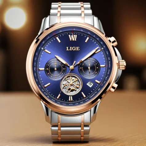 <lora:W4tch35_05XL-final:1>,an advertising photograph of a beautiful (W4tch35:1.2) as a (lige:1.3) watch,on a watch stand,with detailed movement,medium shot,tilt shift,bokhe,8k wallpaper,masterpiece,photorealistic,HDR UHD,high contrast,hyper realistic,volumetric lighting,