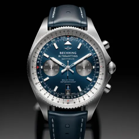 <lora:W4tch35_05A-000005:1>,an advertising photograph of a (W4tch35:1.1) as a (breitling:0.8),on watch stand,medium shot,tilt shift,bokhe,8k wallpaper,masterpiece,photorealistic,HDR UHD,high contrast,hyper realistic,volumetric lighting,