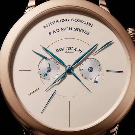 <lora:W4tch35_05A-000005:1>,an advertising photograph of a (W4tch35:1.1) as a (lange & sohne:0.8),on watch stand,medium shot,tilt shift,bokhe,8k wallpaper,masterpiece,photorealistic,HDR UHD,high contrast,hyper realistic,volumetric lighting,