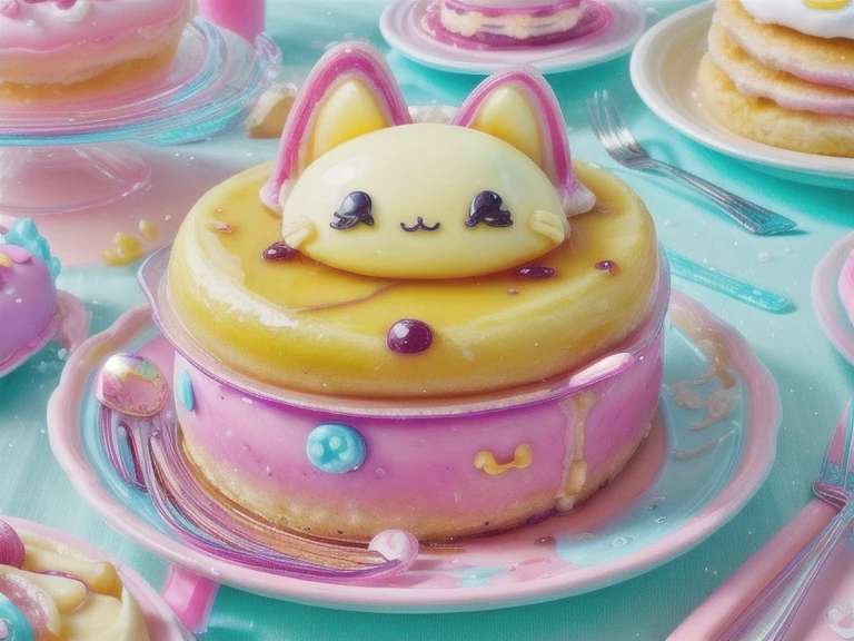 food photography of a delicious brunch <lora:difConsistency_photo:0.5>, <lora:difConsistency_detail:0.55>, <lora:difConsistency_darktheme:0.35> <lora:KawaiiTech:1> kawaiitech, kawaii, cute colors, scifi,