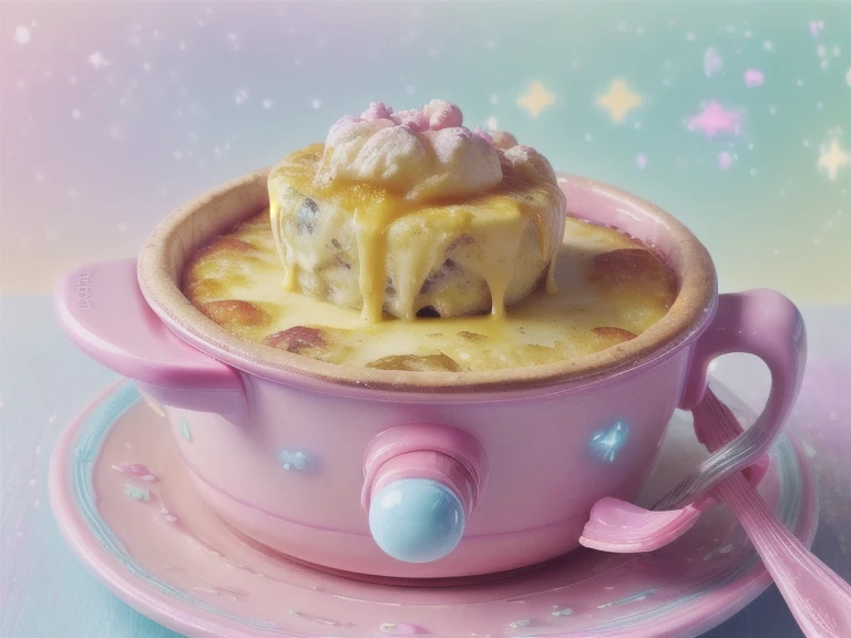 food photography of Italian Sausage & Pepper Frittata Affogato <lora:difConsistency_photo:0.5>, <lora:difConsistency_detail:0.55>, <lora:difConsistency_darktheme:0.35> <lora:KawaiiTech:1> kawaiitech, pastel colors, kawaii, cute colors, scifi,