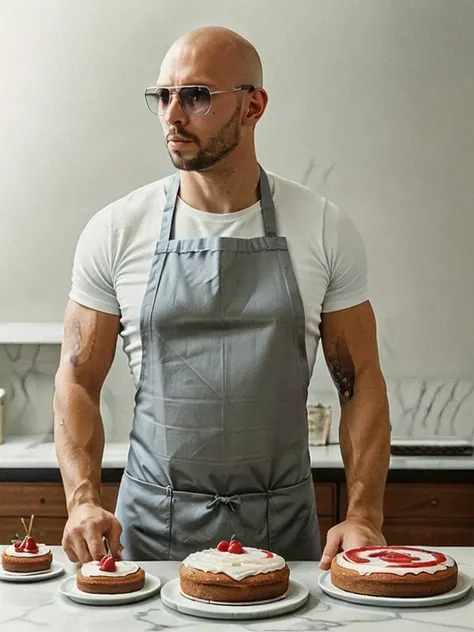 beautiful adult Italian college guy, hairy chest, pubic hair, wearing clear glasses, facial hair, military crew cut, wearing an black apron, wearing apron uniform, in tight black outfit, open shirt, wearing short jean pants, inside the kitchen room, ((slim, muscular v-shaped body)), detailed arms and fingers, wet body with sweats, photorealistic, photo, masterpiece, realistic, realism, photorealism, high contrast, photorealistic digital art trending on Artstation 8k HD high definition detailed realistic, detailed, skin texture, hyper detailed, realistic skin texture, armature, best quality, ultra high res, (photorealistic:1.4),, high resolution, detailed, raw photo, sharp re, by lee jeffries nikon d850 film stock photograph 4 kodak portra 400 camera f1.6 lens rich colors hyper realistic lifelike texture dramatic lighting unrealengine trending on artstation cinestill 800,