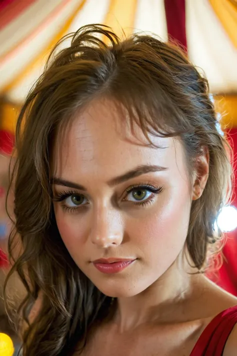 the most Seductive female ever,circus tent ,perfect face, perfect eyes, 21 year old,<lora:offset_0.2:0.1> <lora:EleonoraV2:0.8>