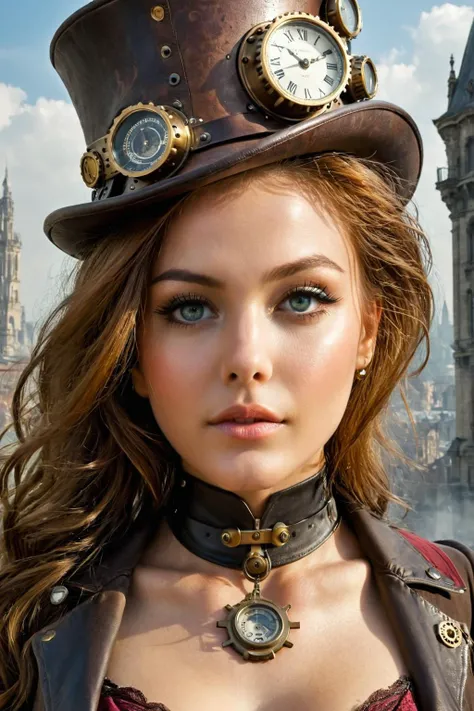 the most Seductive female ever,steampunk city ,perfect face, perfect eyes, 21 year old,<lora:offset_0.2:0.1> <lora:EleonoraV2:0.8>