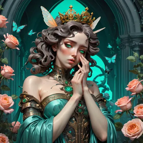 Fed-like image of a girl in a white lace dress and a background of Leonardo da Vinci banknotes, stunning young ethereal figure, portrait of a magical girl, portrait of a young witch girl, girl in steampunk clothes, musician girl in lace clothes, Natalia Dyer, Daphne Keen, portrait of a young witch, a girl with magical powers, inspired by Irakli Nadar, Inspired by William Mustoster Lockhart, maximum quality, detail, detail, work of art, high quality of image