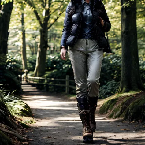 (Vancouver Stanley Park, SFW, quilted jacket, high-collar blouse, wool pants, hiking boots, walking through the park, late morning:1.35) Instagram_Influencer_104_By_Stable_Yogi
Faceshot_By_stable_yogi
Styler_Embedding_By_Stable_Yogi
<lora:Detail Blaster By Stable Yogi:0.5>
(center_parted_long_wavy_hair)