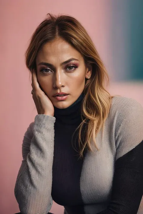 <lyco:locon_jennifer_v1_from_v1_64_32:1.3>, A stunning intricate full color portrait of (sks woman:1), wearing a black turtleneck, epic character composition, by ilya kuvshinov, alessio albi, nina masic, sharp focus, natural lighting, subsurface scattering, f2, 35mm, film grain,