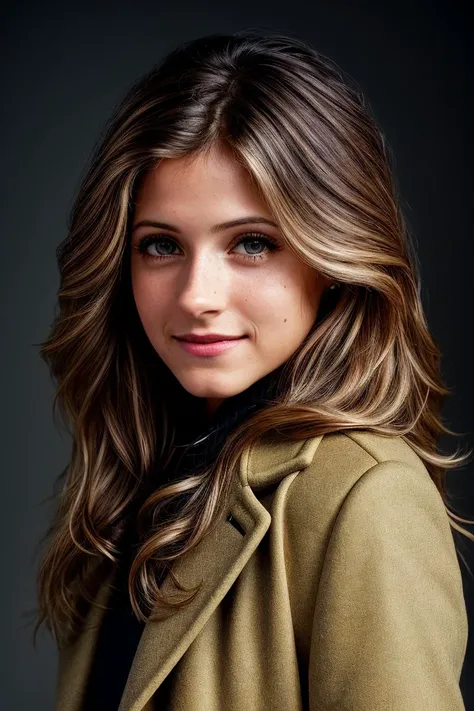 photo of beautiful (c4mer0ng00dm4n:0.99), a woman with perfect hair, wearing (black overcoat:1.1), ((Cybergrunge:1.1)), (plain yellow background:1.1), modelshoot style, (extremely detailed CG unity 8k wallpaper), professional majestic photography, (smile), ((upper body)), (Kodak PIXPRO AZ252 16.15MP Digital Camera), 24mm, exposure blend, hdr, faded, extremely intricate, High (Detail:1.1), Sharp focus, dramatic, soft cinematic light, (upper body), (looking at viewer), (detailed pupils), 4k textures, soft cinematic light, adobe lightroom, photolab, elegant, ((((cinematic look)))), soothing tones, insane details, hyperdetailed, low contrast