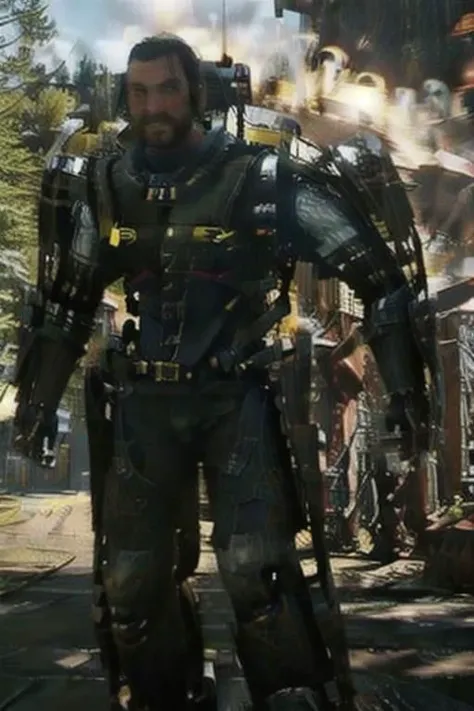 (exoskeleton:1.5), 1 mature man,
DutchRDR , realistic, science fiction, mecha, scifi
looking at viewer,