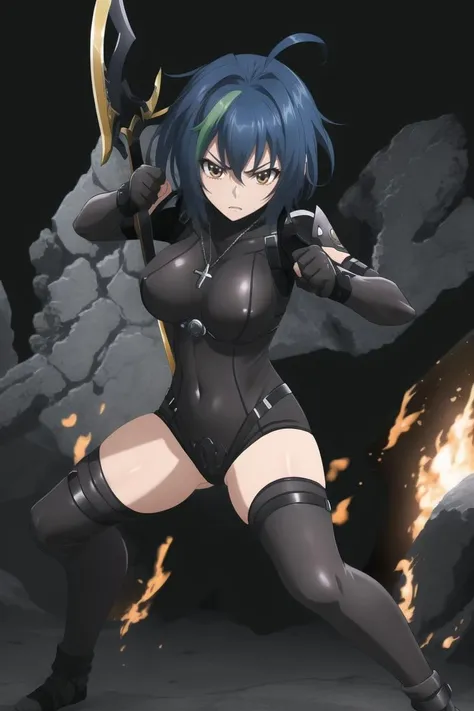 masterpiece, best quality, CG, wallpaper, HDR, high quality, high-definition, extremely detailed, xenocombat, dynamic pose, fighting pose, serious expression