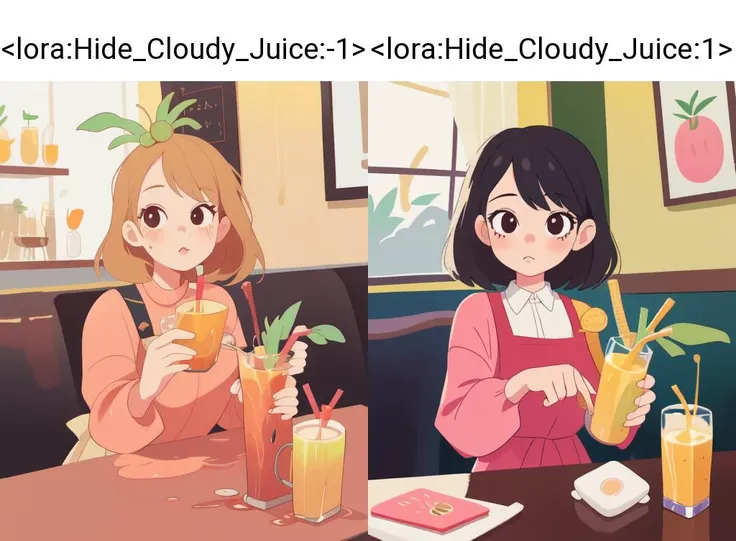1girl, <lora:Hide_Cloudy_Juice:-1>,cafe, instagram, (juice:1.3)