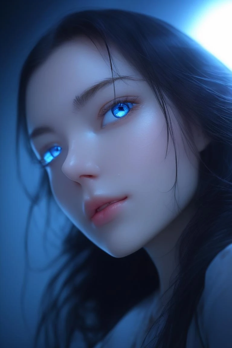 Original Character, Volumetric Lighting, Best Shadows, Shallow Depth of Field, Stunningly Beautiful Girl, Delicate Beautiful Attractive Face,8k, (mature female) , high resolution,blue eyes, slime girl