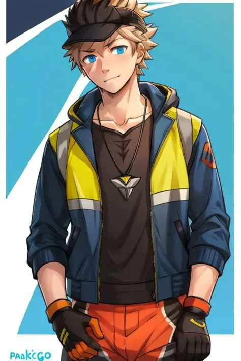 BoyB, BoyA, <lora:SparkGOv1:0.8> , (SparkGO:1.3), spark \(pokemon\), spark(pokemon), 2boys, high quality, best quality, spark \(pokemon\), spark(pokemon), male protagonist \(pokemon go\), male protagonist(pokemon go), male protagonist \(pokemon go\)_Uniform, spark(pokemon)_Uniform, Only one male wears a hat,(Only men with black hair wear hats.), blonde hair boy, black hair boy} , eyeball, lick neck, licking BREAK
BoyB: {Boy B, spark \(pokemon\), spark(pokemon), necklace, blue eyes, blonde hair, blue eyes, gloves, jacket, black jacket, orange gloves, orange sleeveless hoodie, spark(pokemon)_Uniform, no wearing hat Blond boy, no wearing hat} BREAK
BoyA: {Boy A, male protagonist \(pokemon go\), male protagonist(pokemon go), male protagonist \(pokemon go\)_Uniform, visor cap, black visor cap, short hair, black hair} BREAK