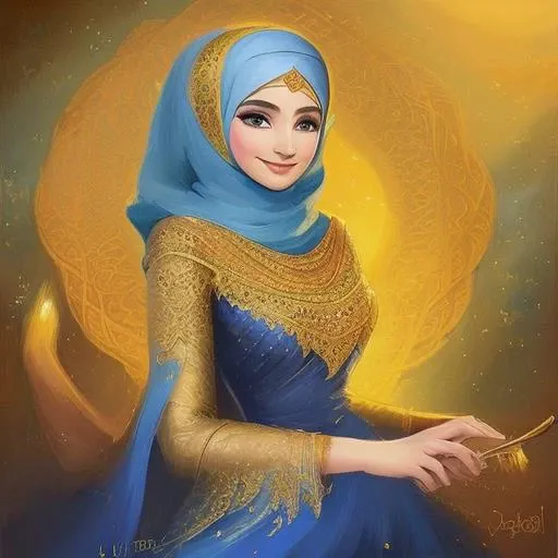 Impressionist painting masterpiece, best quality, 1girl, solo, long_hair,anime arabic style, magical elements, elaborate backgrounds, traditional Arabic clothing, colorful and vibrant, detailed character design, calligraphy elements, fantasy setting, mystical powers, Hejab Islamic, emotional expressions, studio lighting, clear skies, anime-style hejab, environmental effects, Islamic motifs, camera effects, vibrant colors, unique camera angles, soft lighting, Studio Lights, Natural Light, Rim Lighting, Colored Lights, Soft Lighting, Hard Lighting, . Loose brushwork, vibrant color, light and shadow play, captures feeling over form