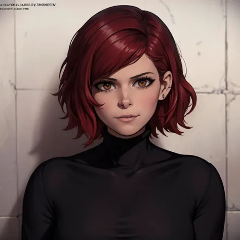 Best_QualityPos, RAW photo, intricate details, best quality, 8k uhd, soft lighting, 1girl, solo, kate mara, short hair, red hair, brown hair, black turtleneck sweater  <lora:Kate_Mara:0.7> <lora:exposure_control_v10:-0.4>