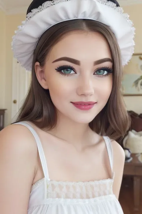 <lora:sunshine-06:0.6>, sunshine, (epic)
 , ((maid hat, maid uniform, maid dress, living room, vacuum)), smiling, (lipstick, blush, eye shadow), ((best quality, masterpiece, extreme details, high resolution):1.2),((detailed eyes, beautiful eyes, detailed face, beautiful face):1.2)
