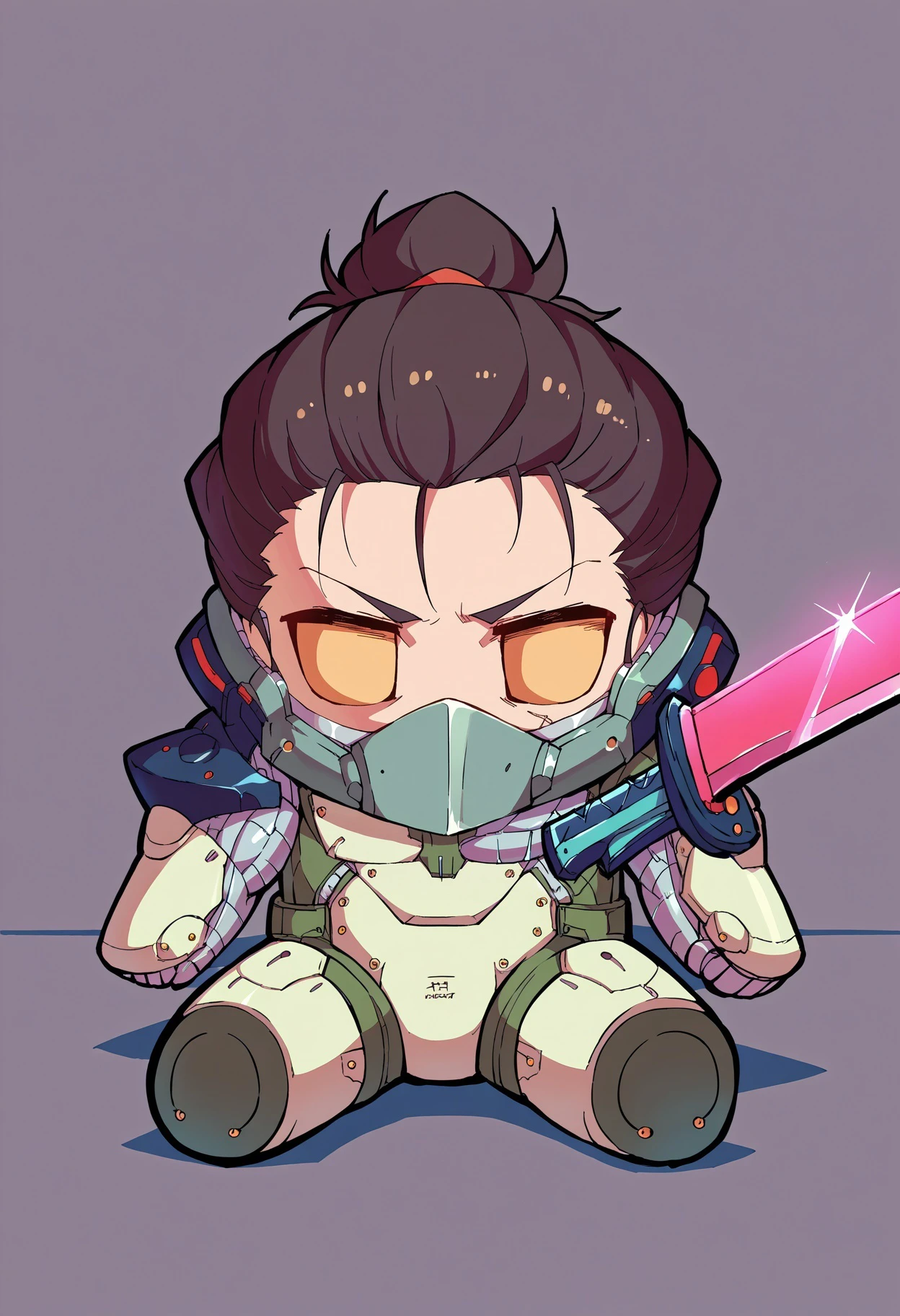 score_9, score_8_up,score_7_up, source_ anime, fumo \(doll\), chibi, sitting,
JetstreamSam, cyborg, bodysuit, headgear, mask, holding sword,
<lora:style_toyfumo_ponyXL:1><lora:JetstreamSam_XLPD:0.8>