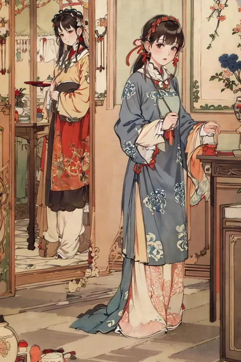 1girls,<lora:å°äººä¹¦:1>,full body,indoors,looking at viewer,, (masterpiece:1,2), best quality, masterpiece, highres, original, perfect lighting,(extremely detailed CG:1.2),